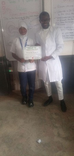 Certificate of Achievement presentation